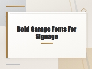 Free Bold Garage Fonts for Mechanic Shop Signage Design